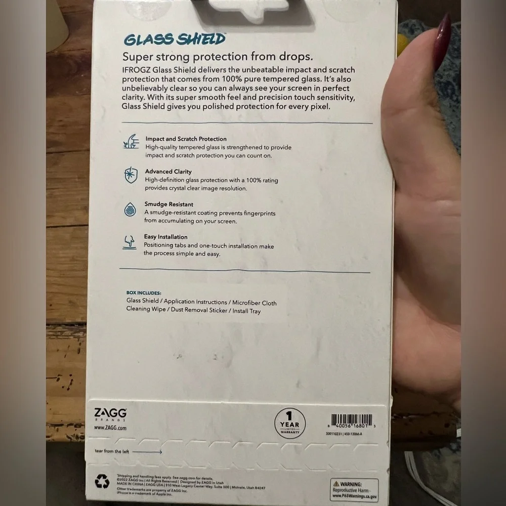 NEW IFROGZ by ZAGG Glass Shield Screen Protector for iPhone 14 Plus & 13 Pro Max